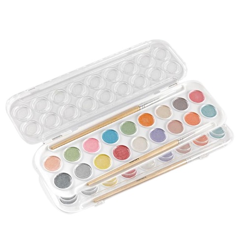 18 colors Metallic  Watercolor Perfect Travel Watercolor Set