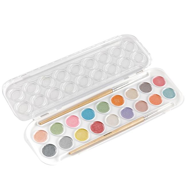 18-color Metallic  Watercolor Perfect Travel Watercolor Set